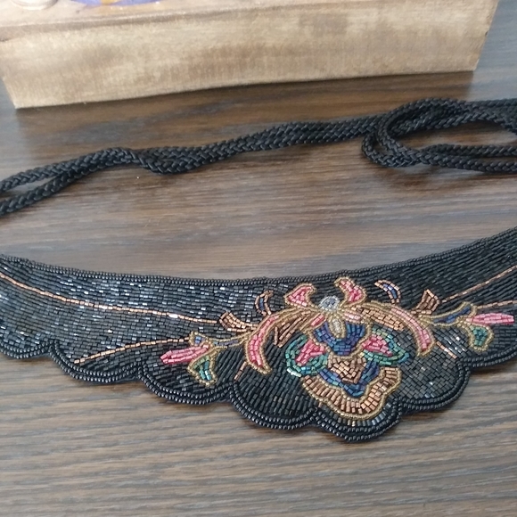 Lillian Vernon 80\'s beaded sash belt main image 12